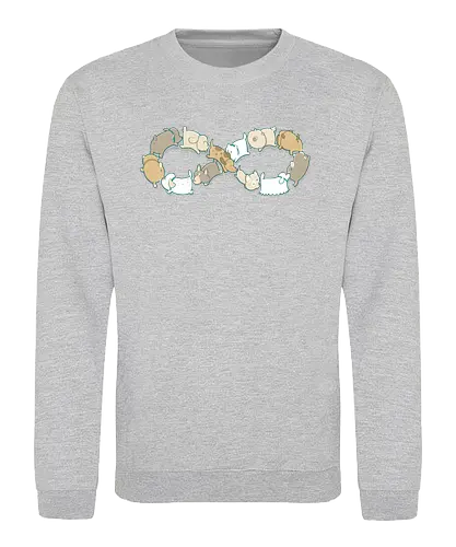 Moebius Sniff - möbius, möbiusband, unendlich, hund, schnüffeln, po, dog, hunde, dogs - Sweatshirt