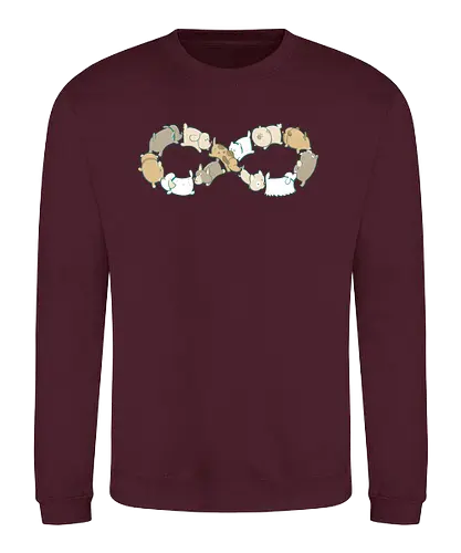 Moebius Sniff - möbius, möbiusband, unendlich, hund, schnüffeln, po, dog, hunde, dogs - Sweatshirt