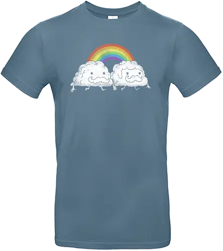 Gay Clouds - gay, cloud, lgbt, rainbow, fun - Standard T-Shirt