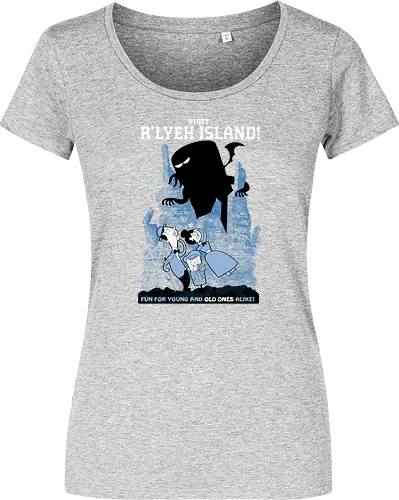 Visit R'lyeh Island - cthulhu, call of cthulhu, monster, fantasy, Old oConsole - Damen T-Shirt
