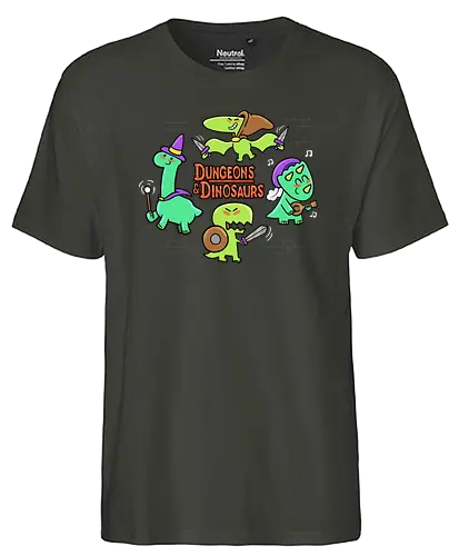 Dungeons  & Dinos - pen and paper, rpg, brettspiel, gaming, fantasy - Fairtrade T-Shirt