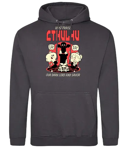 Kids! Praise Cthulhu! - cthulhu, Praise cthulhu, iä, ftagn, lovecraft, hp lovecraft, grt old one - Standard Hoodie