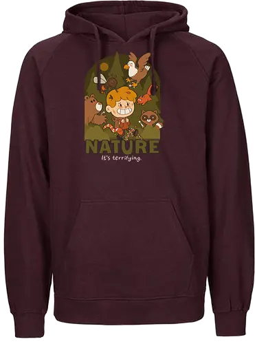 Nature - it's terrifying - nature, Terrierfying, outdoor, Danger - Fairtrade Hoodie