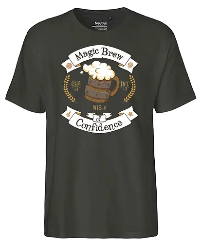 Beer - brew of confidence - magic, beer, bier, Gebräu, rpg, pen and paper, fantasy - Fairtrade T-Shirt