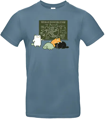 World Domination Class - cat, neko, world domination, katze, schlaf - Standard T-Shirt