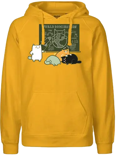 World Domination Class - cat, neko, world domination, katze, schlaf - Fairtrade Hoodie