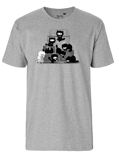 Much You Have To Lrn - ninja, Cats, Katzen, neko, fun - Fairtrade T-Shirt