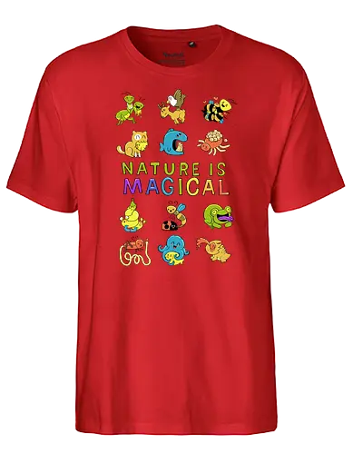 Nature is magical - natur, magie, magisch, animals, tiere - Fairtrade T-Shirt