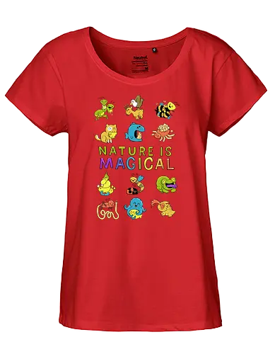 Nature is magical - natur, magie, magisch, animals, tiere - Fairtrade Girl Shirt