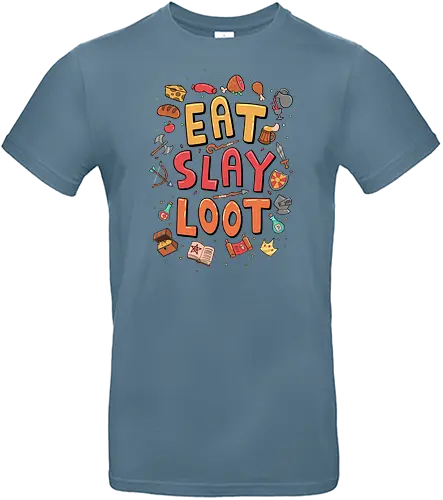 Eat. Slay. Loot. - rpg, fantasy, dungeon, dragon, pen and paper, gaming - Standard T-Shirt