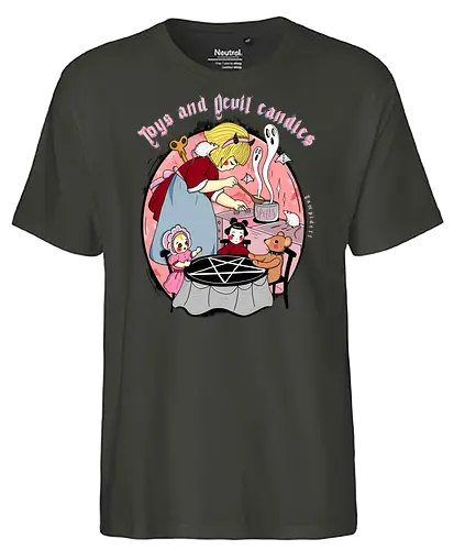 Toys - evil, Toys, puppet, teddy, pentagram, dark, gothic, Spells - Fairtrade T-Shirt