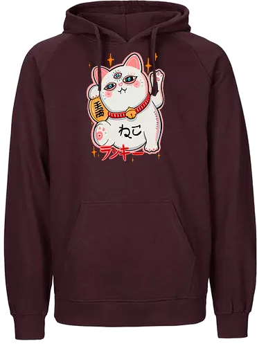 Maneki - maneki neko, neko, katze, Winkekatze, lucky cat - Fairtrade Hoodie