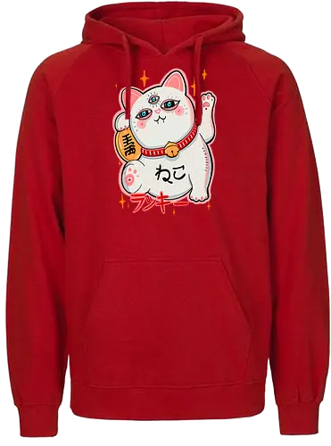 Maneki - maneki neko, neko, katze, Winkekatze, lucky cat - Fairtrade Hoodie