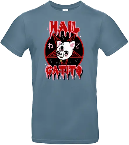 Hail Gatito - Gatito, kitten, hell, pentagram, dark, goth, cat, katze - Standard T-Shirt