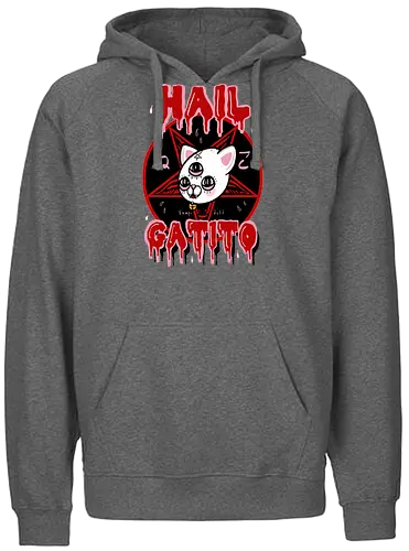 Hail Gatito - Gatito, kitten, hell, pentagram, dark, goth, cat, katze - Fairtrade Hoodie