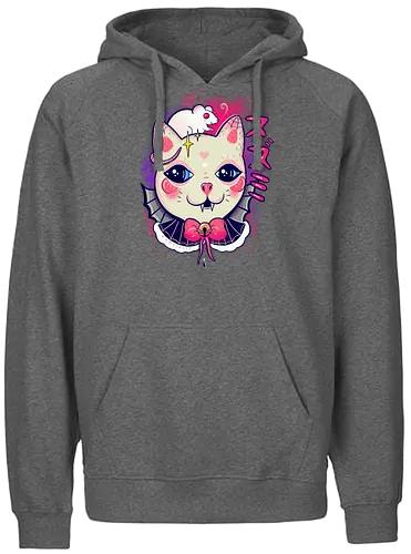 Katz und Maus - katze, maus, cat, neko, vampire - Fairtrade Hoodie
