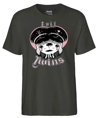 Evil Twins - twins, Zwillinge, evil, ouija, love, Hate - Fairtrade T-Shirt