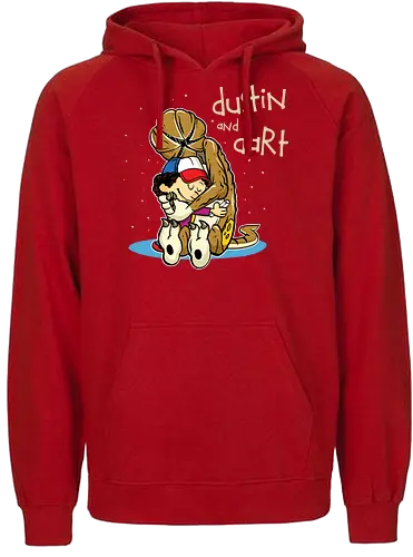 Dustin and Dart - stranger kids, eleven, will, mike, dustin, lucas, tv, series, dart, zerobriant - Fairtrade Hoodie
