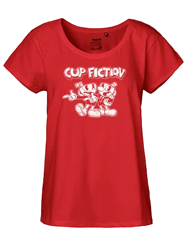 Cup fiction - 50s, retro, game, zerobriant, Retro, cuphd - Fairtrade Girl Shirt