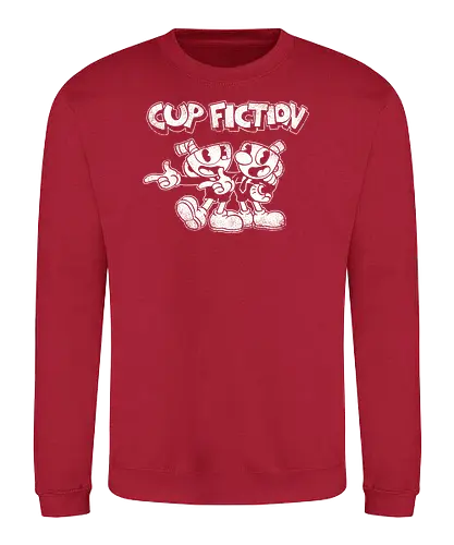 Cup fiction - 50s, retro, game, zerobriant, Retro, cuphd - Sweatshirt