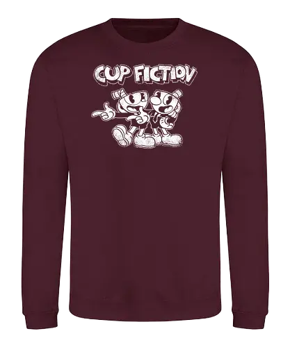 Cup fiction - 50s, retro, game, zerobriant, Retro, cuphd - Sweatshirt