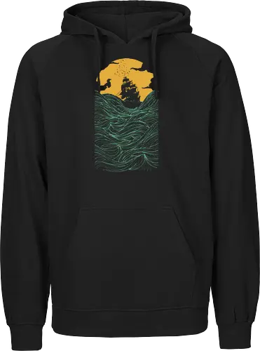 High Ss - sailing, ship, sunset, art, s - Fairtrade Hoodie