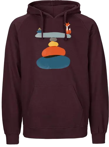 Little fox in balance - balance, fuchs, fox, zen - Fairtrade Hoodie