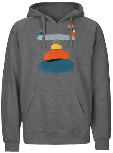 Little fox in balance - balance, fuchs, fox, zen - Fairtrade Hoodie