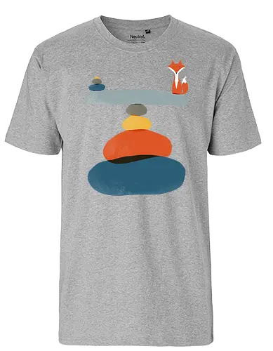 Little fox in balance - balance, fuchs, fox, zen - Fairtrade T-Shirt