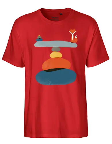 Little fox in balance - balance, fuchs, fox, zen - Fairtrade T-Shirt