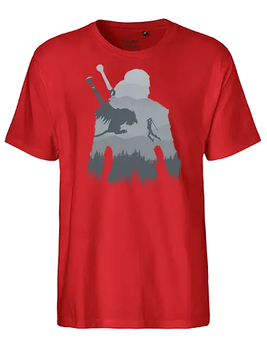 Wild Silhouette - the witcher, fantasy, rivia, wild hunt - Fairtrade T-Shirt