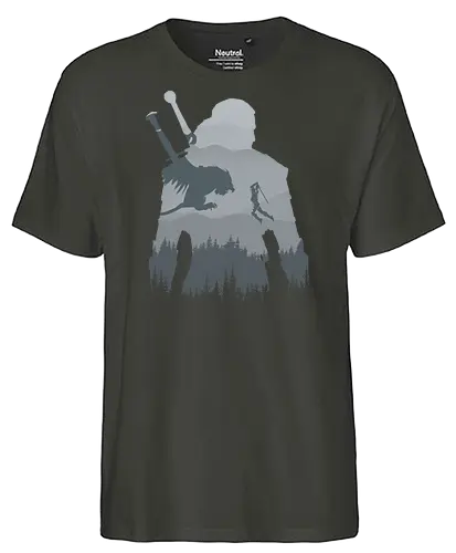 Wild Silhouette - the witcher, fantasy, rivia, wild hunt - Fairtrade T-Shirt