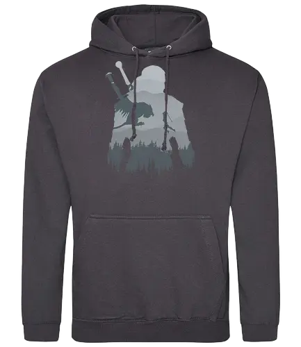 Wild Silhouette - the witcher, fantasy, rivia, wild hunt - Standard Hoodie