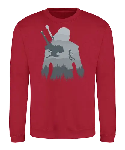 Wild Silhouette - the witcher, fantasy, rivia, wild hunt - Sweatshirt