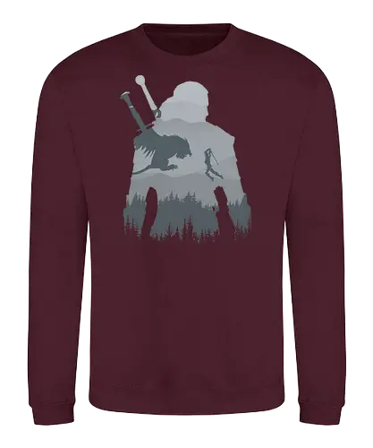 Wild Silhouette - the witcher, fantasy, rivia, wild hunt - Sweatshirt