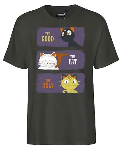 Catnime - cat, katze, luna, the good, the bad, the ugly, zwei glorreiche halunken, western, movie, mashup - Fairtrade T-Shirt