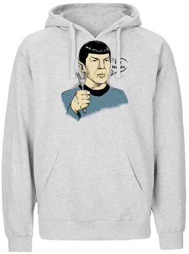 Hungry - spock, Vulcan, star, trek, Lebe, lang, frieden - Fairtrade Hoodie
