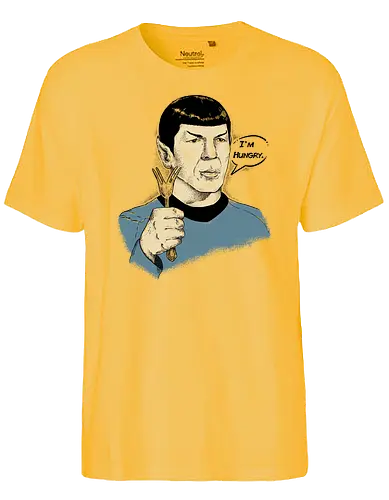 Hungry - spock, Vulcan, star, trek, Lebe, lang, frieden - Fairtrade T-Shirt