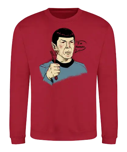 Hungry - spock, Vulcan, star, trek, Lebe, lang, frieden - Sweatshirt