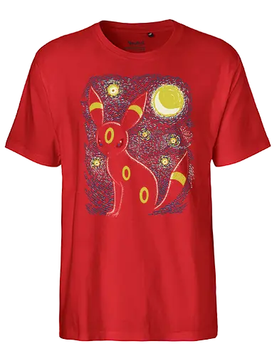 Moonlight Night - pocket, mon, gaming, mashup, starry night, art, kunst - Fairtrade T-Shirt