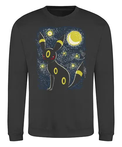 Moonlight Night - pocket, mon, gaming, mashup, starry night, art, kunst - Sweatshirt
