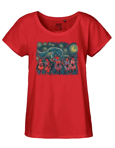 Sailor's Night - anime, sailor, moon, bunny, mashup, van gogh, starry night - Fairtrade Girl Shirt