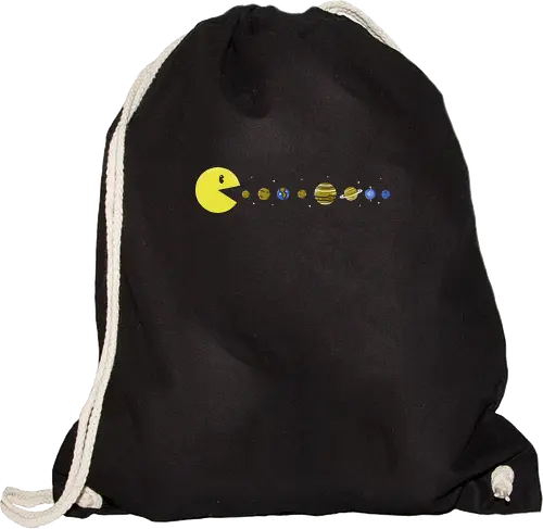 Pac-System - Retrogaming, sonnensystem, sonne, erde - Sportbeutel