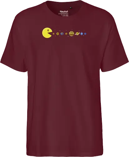 Pac-System - Retrogaming, sonnensystem, sonne, erde - Fairtrade T-Shirt
