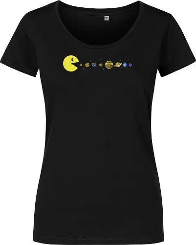 Pac-System - Retrogaming, sonnensystem, sonne, erde - Damen T-Shirt