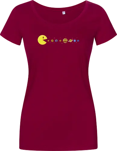 Pac-System - Retrogaming, sonnensystem, sonne, erde - Damen T-Shirt