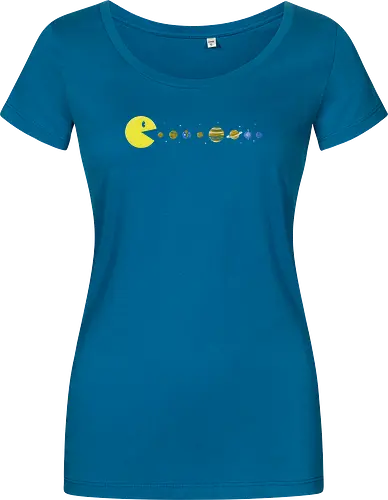 Pac-System - Retrogaming, sonnensystem, sonne, erde - Damen T-Shirt