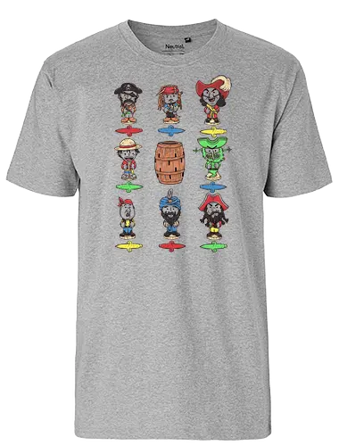 Toy Pirates - pirates, piraten, Räuber, sparrow, Parrot, s - Fairtrade T-Shirt