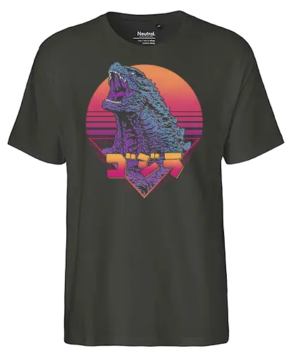 Retro Monster - monster, movie, kaiju, king of monsters - Fairtrade T-Shirt