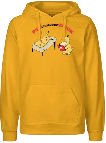 Psychologist Duck - pocket, monster, ente, Psychology - Fairtrade Hoodie